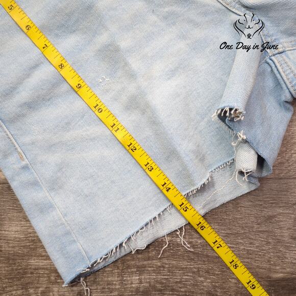 Old Navy Sky hi A Line Denim Shorts Size 14 - Picture 6 of 7